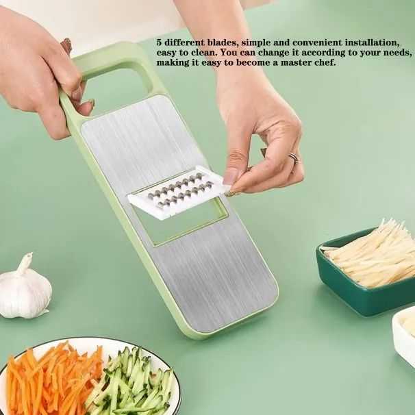 5in1 Vegetable Cutter Stainless Steel Multifunctional Grater For Vegetables Slicers Shredders Peeler