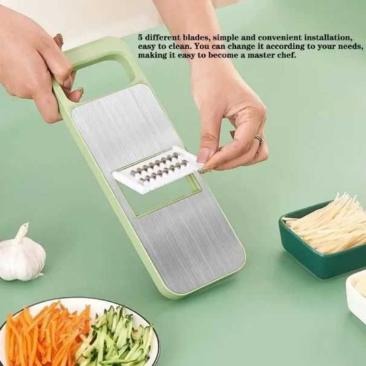 5in1 Vegetable Cutter Stainless Steel Multifunctional Grater For Vegetables Slicers Shredders Peeler