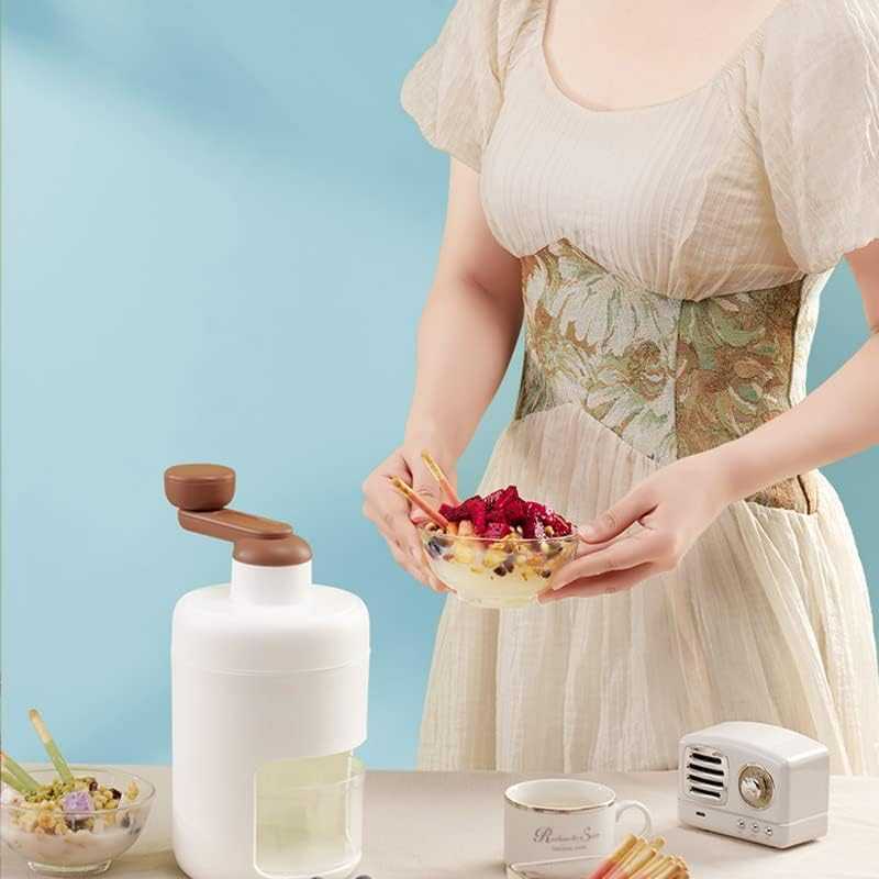 Manual Ice Shaver Portable Snow Cone Machine Shaved Ice Maker Ice Crusher