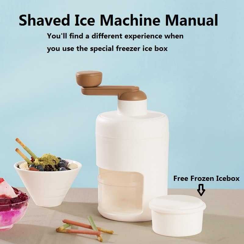 Manual Ice Shaver Portable Snow Cone Machine Shaved Ice Maker Ice Crusher